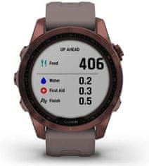 Garmin Fenix 7S Sapphire Solar, Dark Bronze Titanium, Shale Gray Band, Titan Dark Bronze/Gray