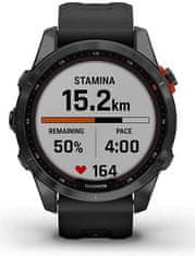 Garmin Fenix 7S Solar, Slate Gray, Black Band, Gray/Black