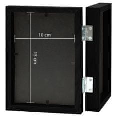 Vidaxl Dvojitý fotorámik kolážový čierny 2x(10x15 cm)