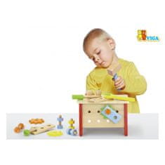 Viga Toys Drevená dielňa pre domácich majstrov s náradím pre Montessori vzdelávanie