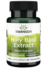 Swanson Holy Basil Extract (Bazalka indická), 400 mg, 60 kapsúl