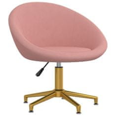 Vidaxl Jedálenské stoličky 6 ks ružové zamat