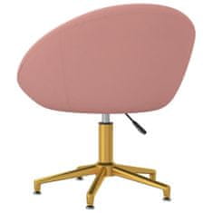 Vidaxl Jedálenské stoličky 6 ks ružové zamat