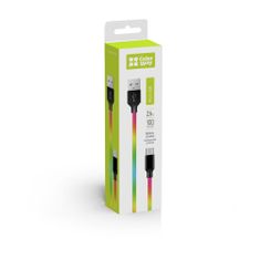 ColorWay Kábel USB MicroUSB 2.4A 1m - multicolor