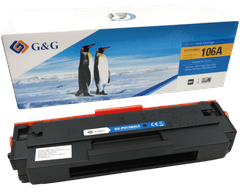 G&G HP 106A , HP W1106A , Premium Patentovaný toner XL , 3000 strán s čipom Čierna - Black