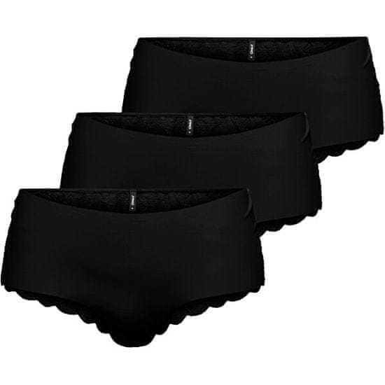 ONLY 3 PACK - dámske nohavičky ONLCHLOE 15257469 Black