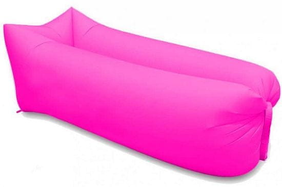 SEDCO Nafukovací vak Sofair Pillow LAZY čierny - Ružová