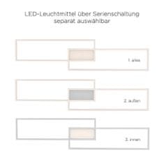 PAUL NEUHAUS LEUCHTEN DIREKT aj s JUST LIGHT LED stropné svietidlo, oceľ, CCT, pamäťová funkcia, stmievateľné 3000-5000K