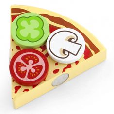 Viga Toys Drevený krájač na pizzu s prílohami