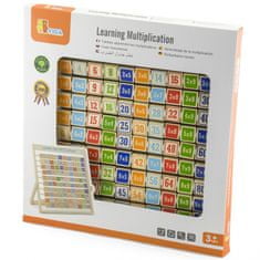 Viga Toys Drevená tabuľka násobenia Učenie matematiky Hračky Montessori