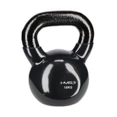 HMS Kettlebell pokrytý vinylom KNV10 10 kg, čierny