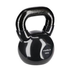 HMS Kettlebell pokrytý vinylom KNV10 10 kg, čierny