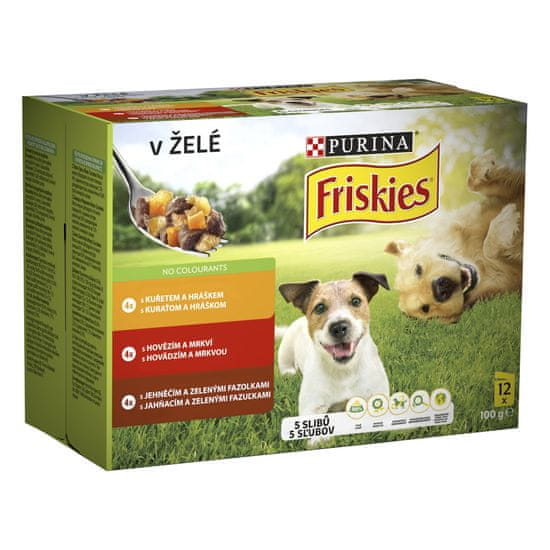 Friskies Friskies Dog Adult Multipack hovězí/kuře/jehněčí v želé 72 x 100 g