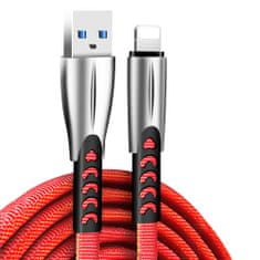 ColorWay Kábel USB Apple Lightning (zink alloy) 2.4A 1m - red