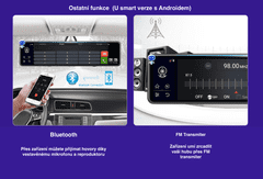 Junsun Smart Predná kamera + zadná kamera, Android system, GPS navigácia, Android zrkadlo, chytré zrkadlo s kamerou, Smart Kamera Android WIFI