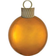 Amscan Fóliový balón Vianočná guľa zlatá 38x50cm