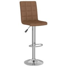 Vidaxl Barové stoličky 2 ks hnedé látkové