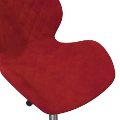Vidaxl Barová stolička, vínová červená, čalúnená zamatom