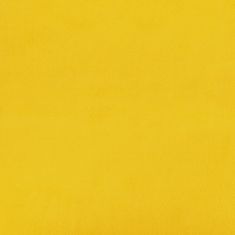 Vidaxl Kancelárske otočné kreslo, žlté, čalúnené zamatom