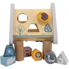 Viga Toys PolarB Drevený triedič s blokmi pyramídové puzzle