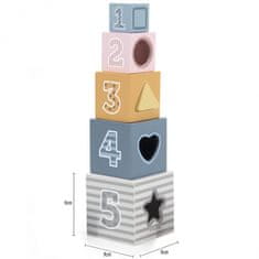 Viga Toys PolarB Pyramída Vzdelávacie puzzle kocky Sorter Blocks