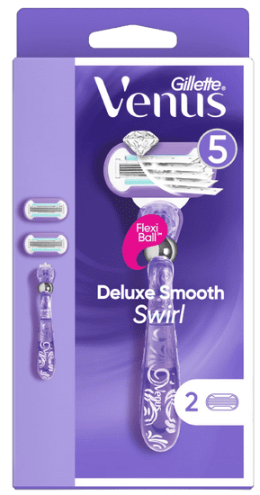 Gillette Venus Deluxe Smooth Swirl Holiaci Strojček - 2 Holiaca Hlavica