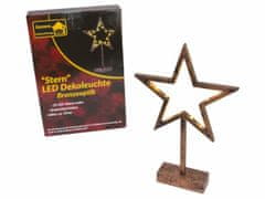 shumee Vianočná dekorácia – Hviezda bronzová - 39 cm , 20 LED
