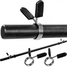 shumee MOVIT® 200 cm posilňovacia tyč, čierna, pružinový uzáver