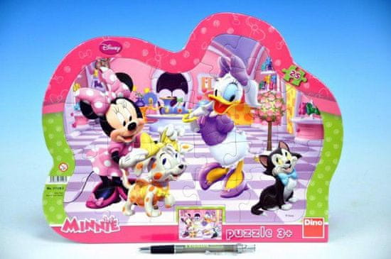 shumee Puzzle deskové Minnie a mazlíčci kontura 35x28cm 25 dílků