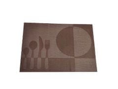 shumee Praktické prestieranie na stôl FOOD - 30 x 45 cm, hnedé