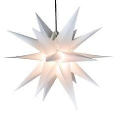 shumee Vianočná dekorácia - hviezda s časovačom 1 LED, 55 cm, biela