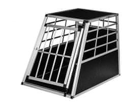 Greatstore Hliníkový prepravný box pre psov, 65 × 90 × 69 cm, veľ. L