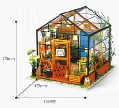 Robotime Rolife DYI House: Katkin kvetinový skleník s LED osvetlením