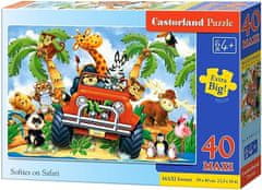 Castorland Puzzle Dobráci na safari MAXI 40 dielikov