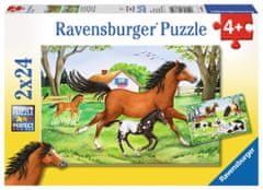 Ravensburger Puzzle Svet koní 2x24 dielikov