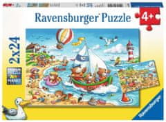 Ravensburger Puzzle Prázdniny pri mori 2x24 dielikov