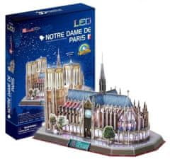 CubicFun Svietiace 3D puzzle Notre Dame 149 dielikov