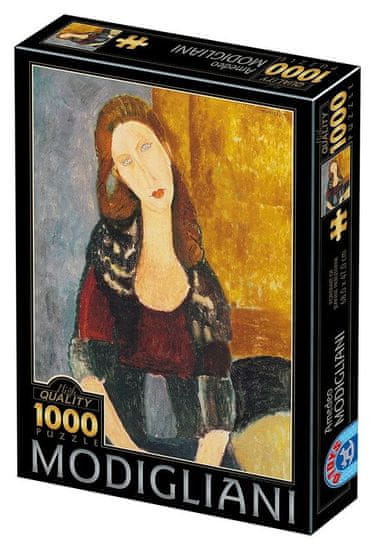 D-Toys Puzzle Portrét Jeanne Hebuterne 1000 dielikov