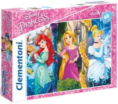 Clementoni Puzzle Disney princezné: Ariel, Rapunzel a Popoluška MAXI 60 dielikov