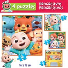 EDUCA Puzzle CoComelon 4v1 (6,9,12,16 dielikov)