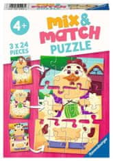 Ravensburger Puzzle Mix&Match: Moji priatelia z farmy 3x24 dielikov