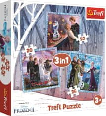 Trefl Puzzle Ľadové kráľovstvo 2: Magický príbeh 3v1 (20,36,50 dielikov)