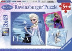 Ravensburger Puzzle Ľadové kráľovstvo 3x49 dielikov