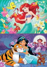 EDUCA Puzzle Disney princeznej: Ariel a Jazmína 2x48 dielikov