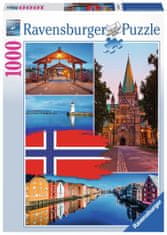 Ravensburger Puzzle Trondheim koláž, Nórsko 1000 dielikov