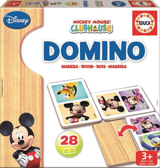 EDUCA Drevené domino Mickey a Minnie