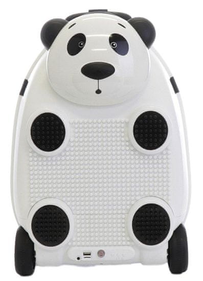 PD TOYS Detský kufor na diaľkové ovládanie s mikrofónom (Panda-biela)