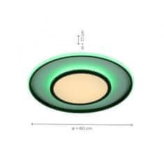 PAUL NEUHAUS LEUCHTEN DIREKT aj s JUST LIGHT LED stropné svietidlo, čierna, stmievateľné, diaľkový ovládač, pamäť RGB plus 2700-5000K