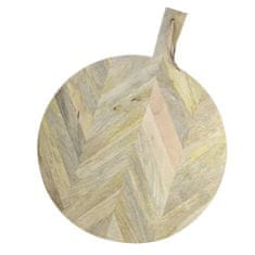 Decor By Glassor Veľká okrúhla doska z mangového dreva