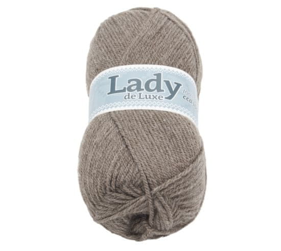 Priadza LADY de Luxe - 100g / 238 m - šedá